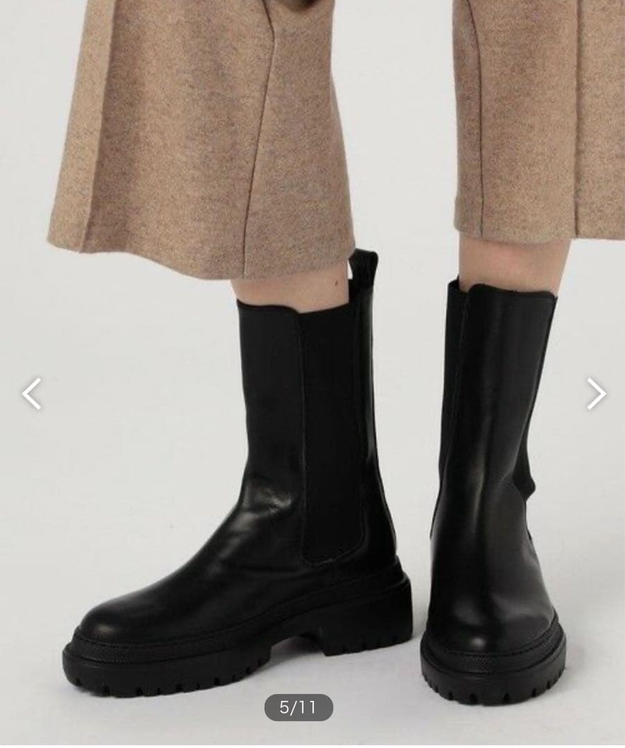 トゥモローランド サイドゴアブーツ 37 ブラック