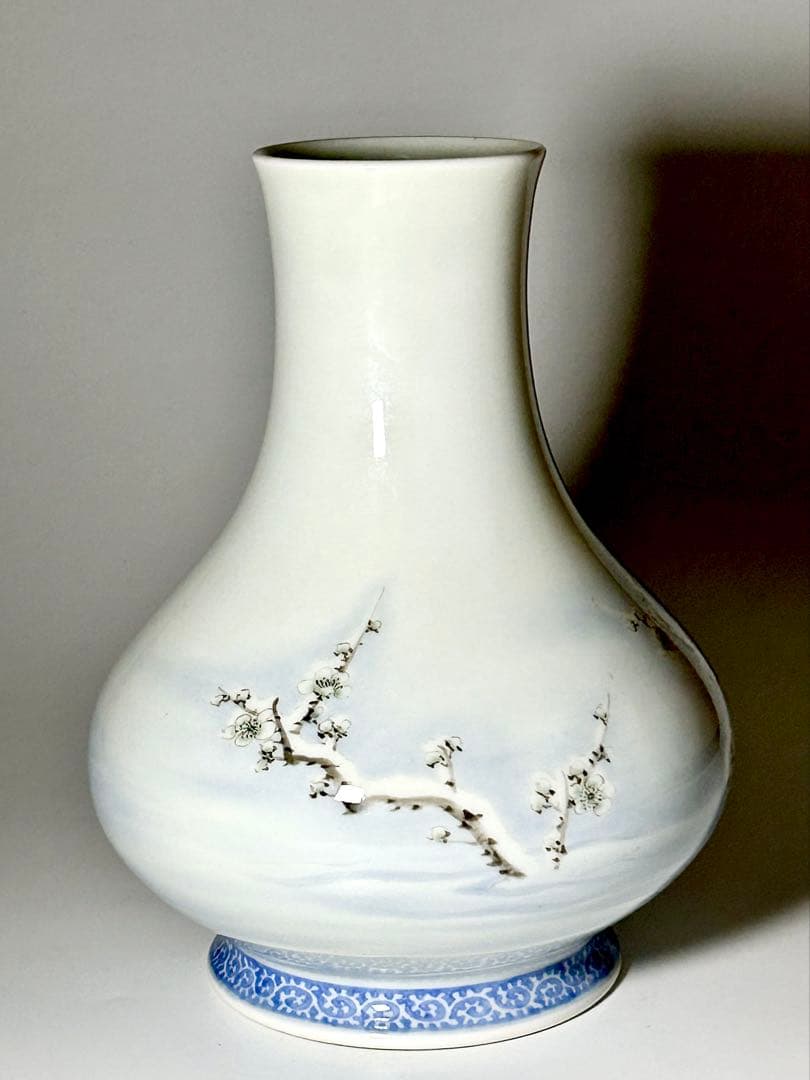 富永源六 釉下彩雪景鴨図花瓶 源六焼 嬉野焼 有田 伊万里 - メルカリ