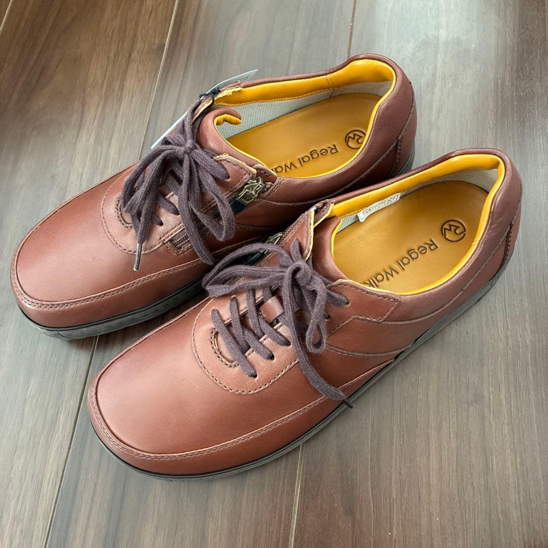 Regal Walker ブラウンレザー スニーカー ファスナー付き - メルカリ