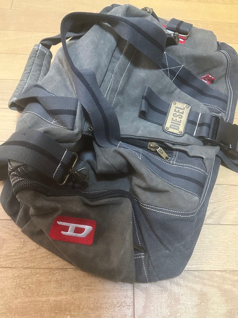 廃盤希少 DIESEL 00s Y2K archive斜め掛け ボストンバッグ 激レア DIESEL archive metallogo ミニボストンバッグ Y2K ディーゼル