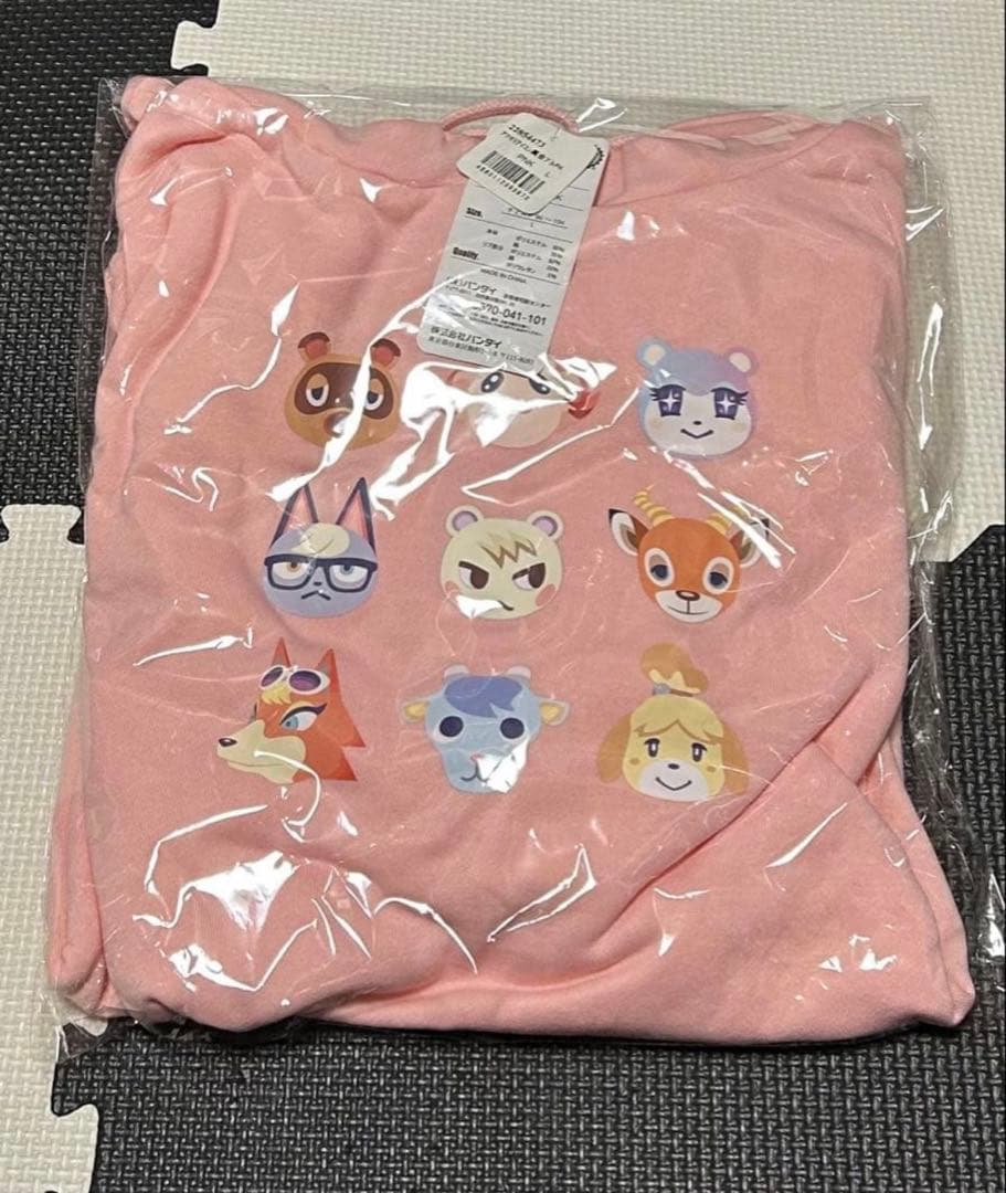 あつまれどうぶつの森 パーカー 集合 新品 Lサイズ ピンク あつ森