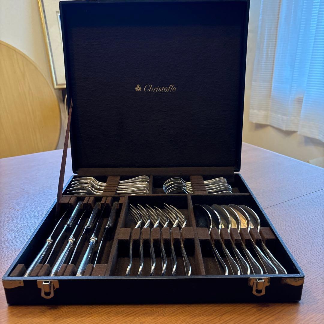 Christofle カトラリーセット 30点 木製ケース付き