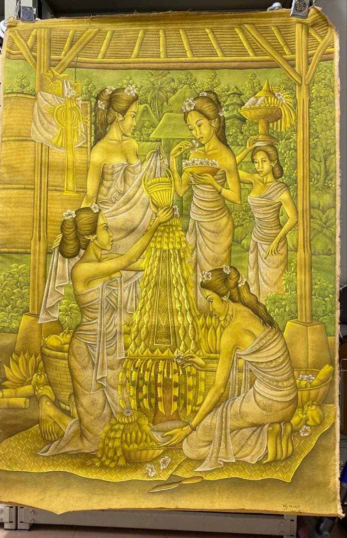 バリ島　巨大なウブド絵画　バリアート バリ絵画 バリ島 ウブド - メルカリ