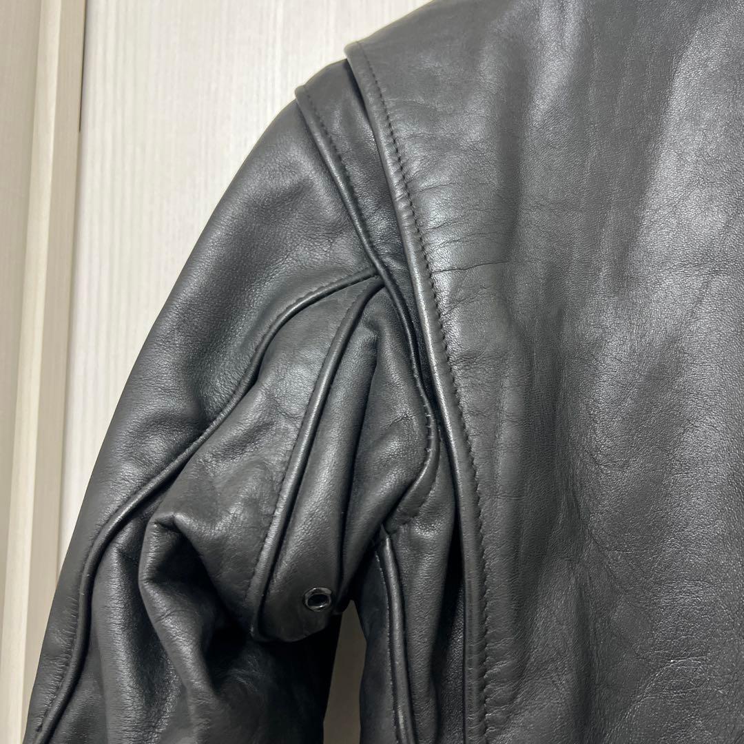 Schott 641 シングルライダース ボアライナー付 サイズ34 ブラック