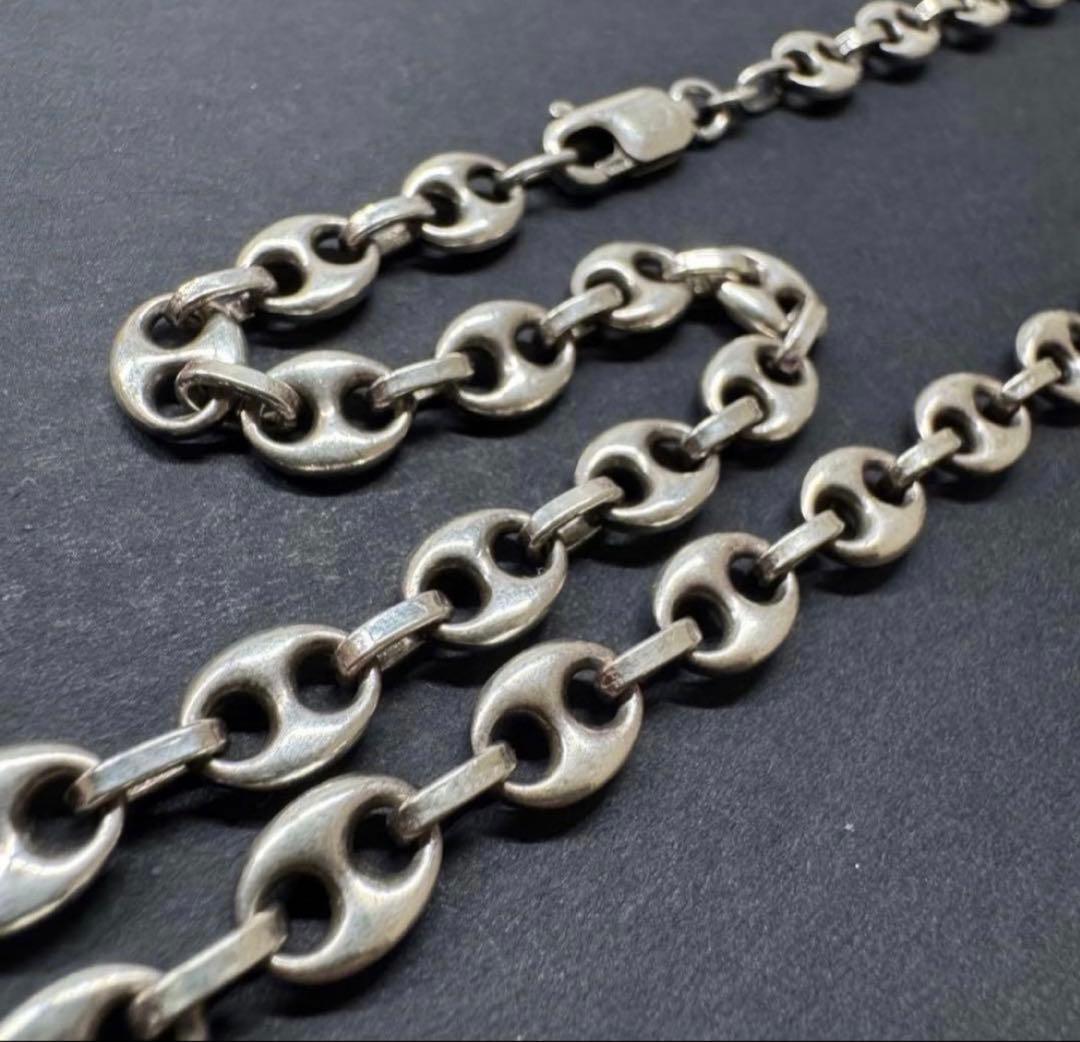 希少　Mexico 47㎝マリンチェーン ネックレス silver925