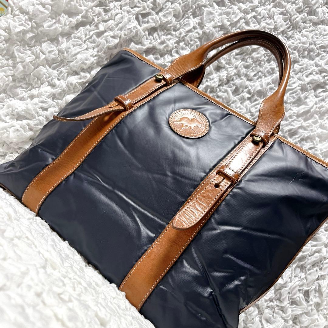 希少✨バチュークロス ハンティングワールド ネイビー トートバッグ A4