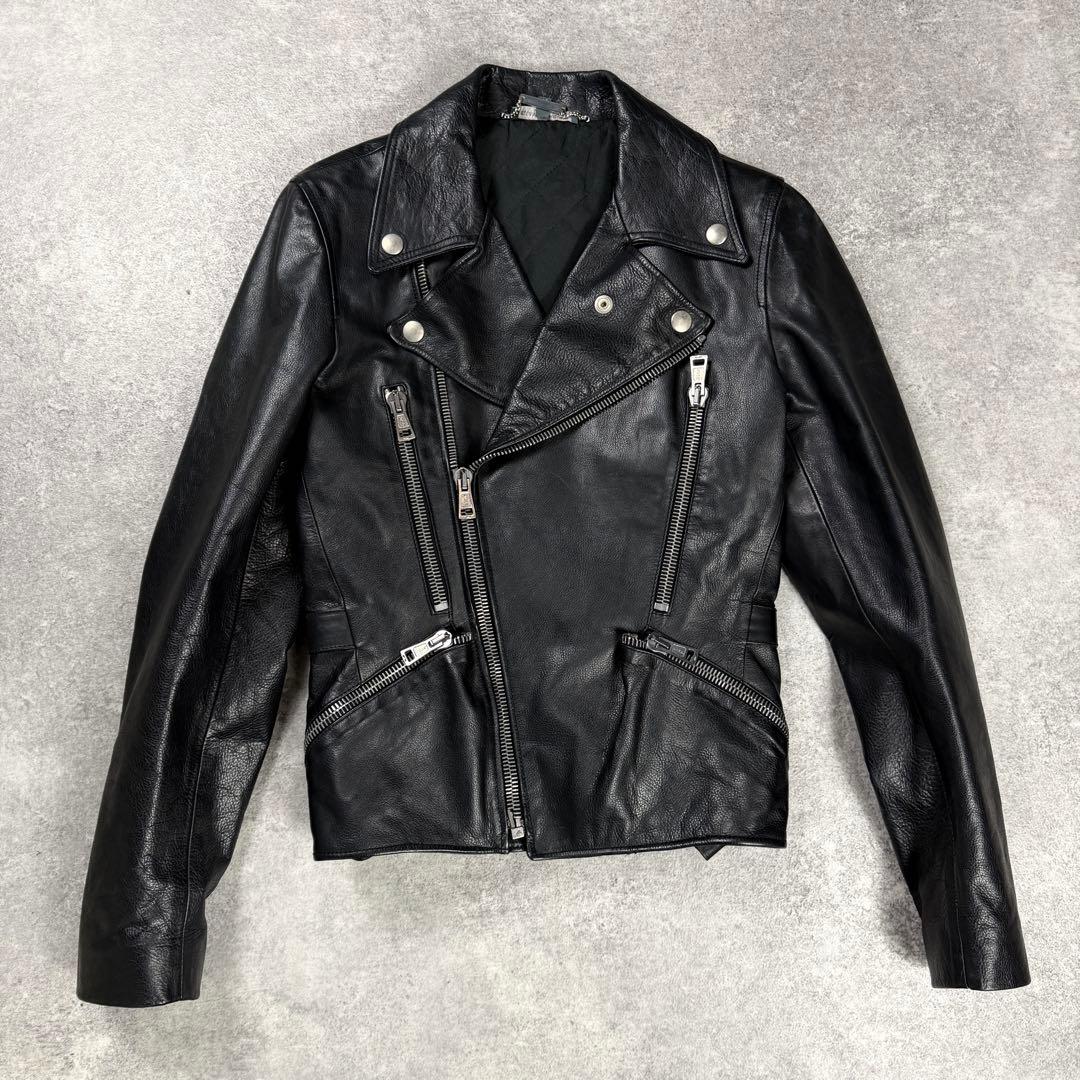アレキサンダーマックイーン レザー ダブルライダースジャケット 本革