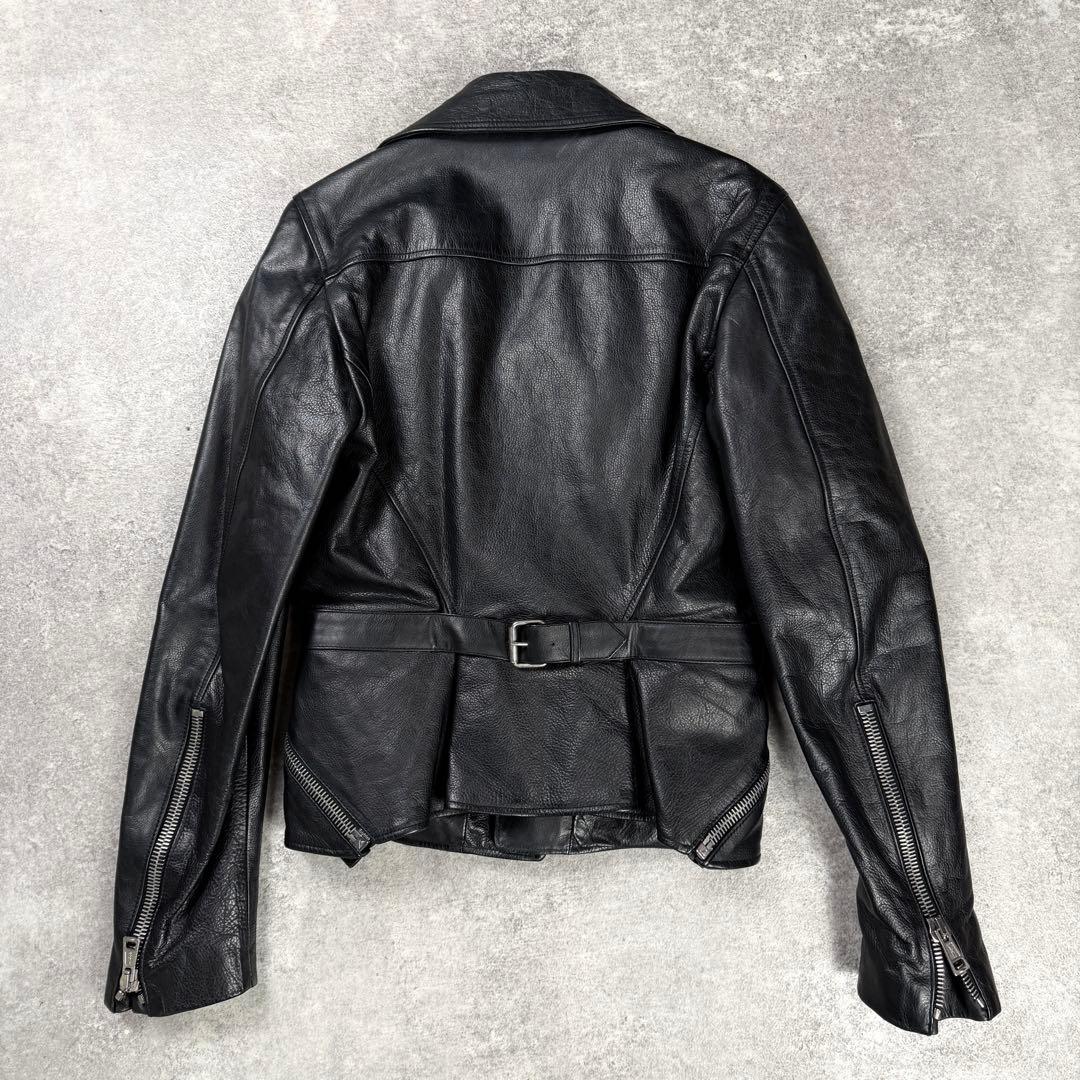 アレキサンダーマックイーン レザー ダブルライダースジャケット 本革