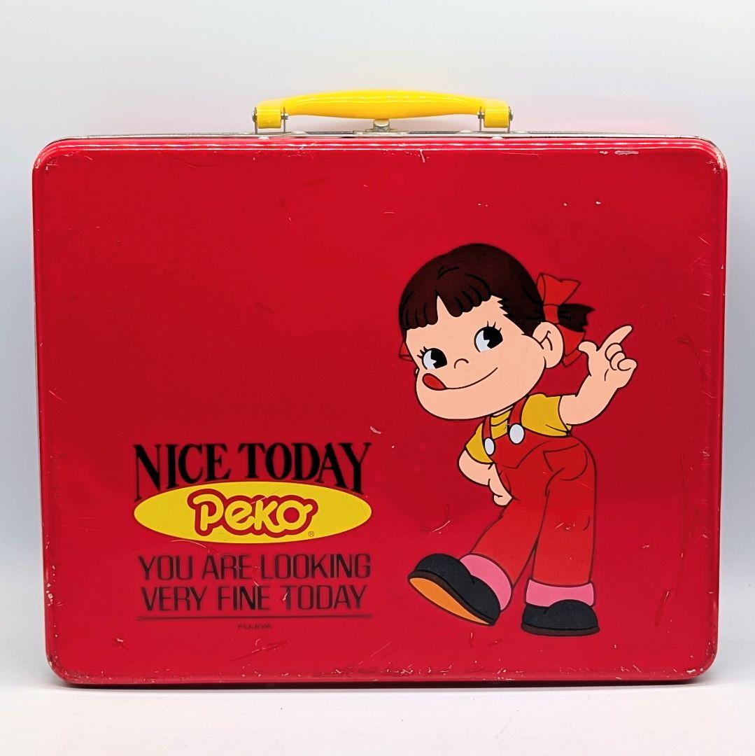 不二家 ペコちゃん人形 ペコちゃんの自動販売機 ブリキ缶ケース 5点セット