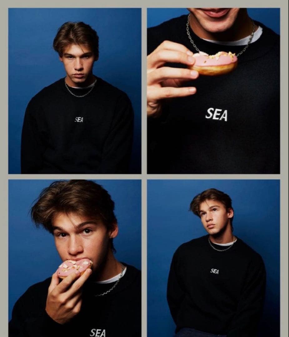 トップス WIND AND SEA Cotton Cashmere Knit Black WIND AND SEA（ウィンダンシー）の「HALF ZIP COTTON CASHMERE KNIT