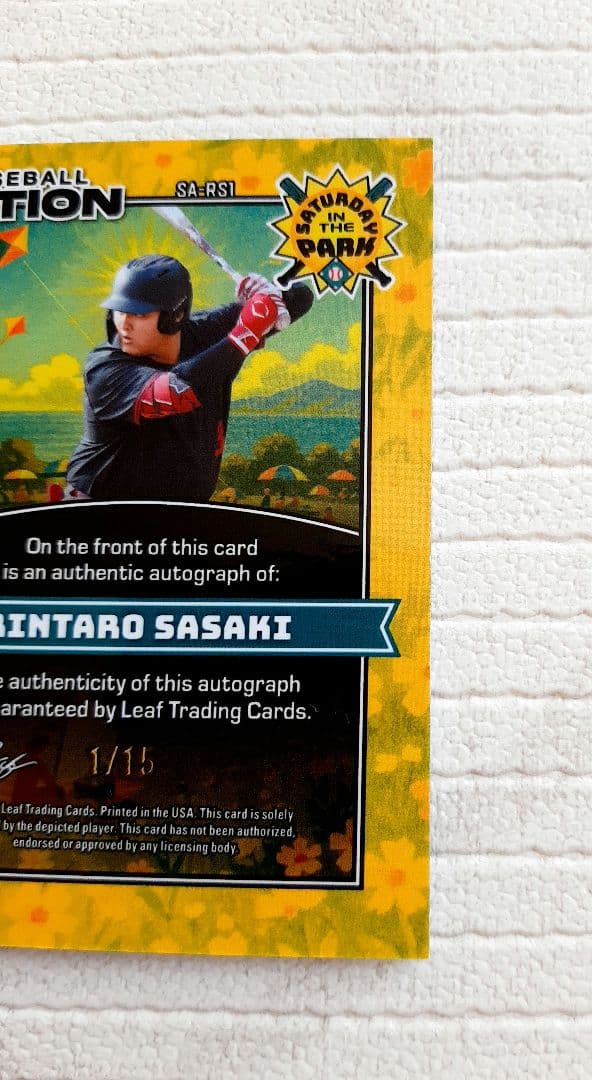 15枚限定 佐々木麟太郎 直筆サイン 2025 Leaf リーフ - メルカリ