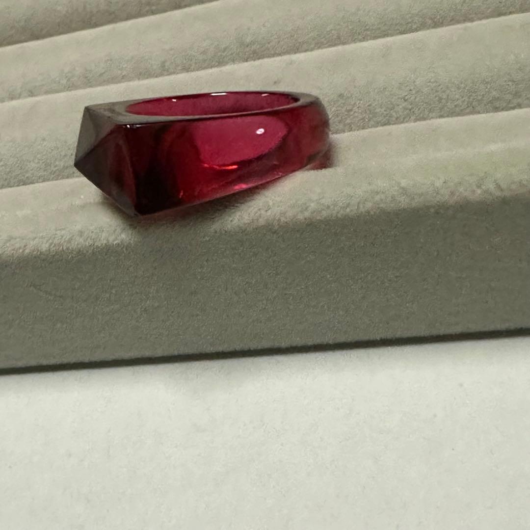 バカラ クリスタルリング 13号 レッド - メルカリ