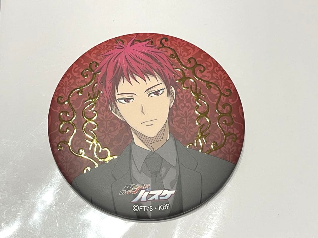 黒子のバスケ 黒バス 中外 JF2023 黒スーツ 箔押し缶バッジ 赤司征十郎