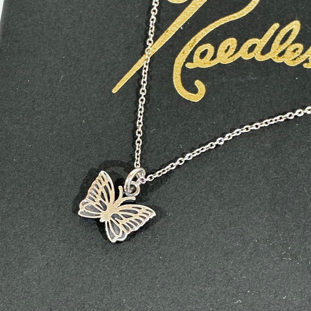 美品★ Needles ネックレス ペンダント シルバー 蝶 パピヨン 箱付
