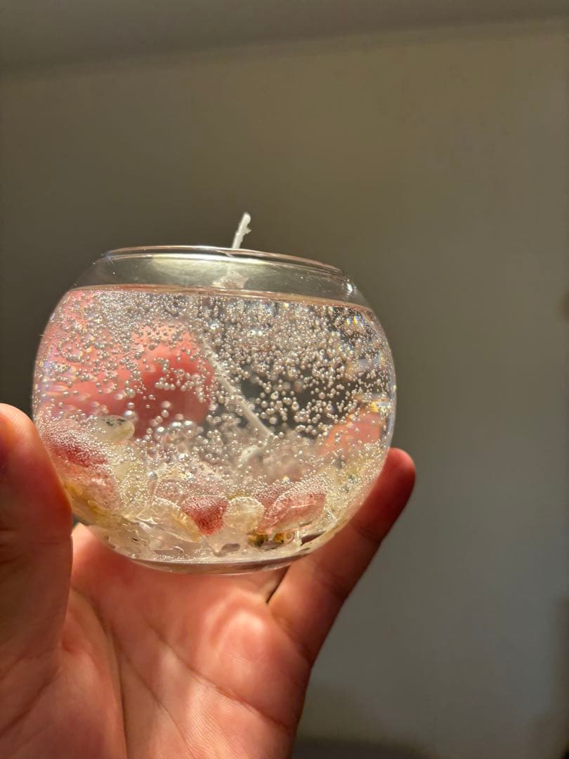 前田さん用！ルチルとストロベリークオーツのジェルキャンドル！