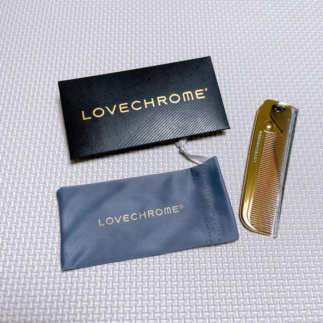 【匿名発送】ラブクロムK24GPバングスコームゴールド（折りたたみくし） ラブクロム K24GPバングスコーム ゴールド