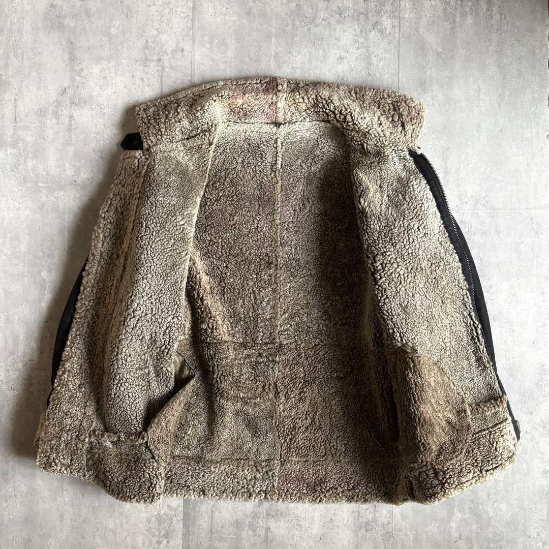 90s vintage】B-3 フライトジャケット ヌバック 本革 墨黒 短丈 - メルカリ