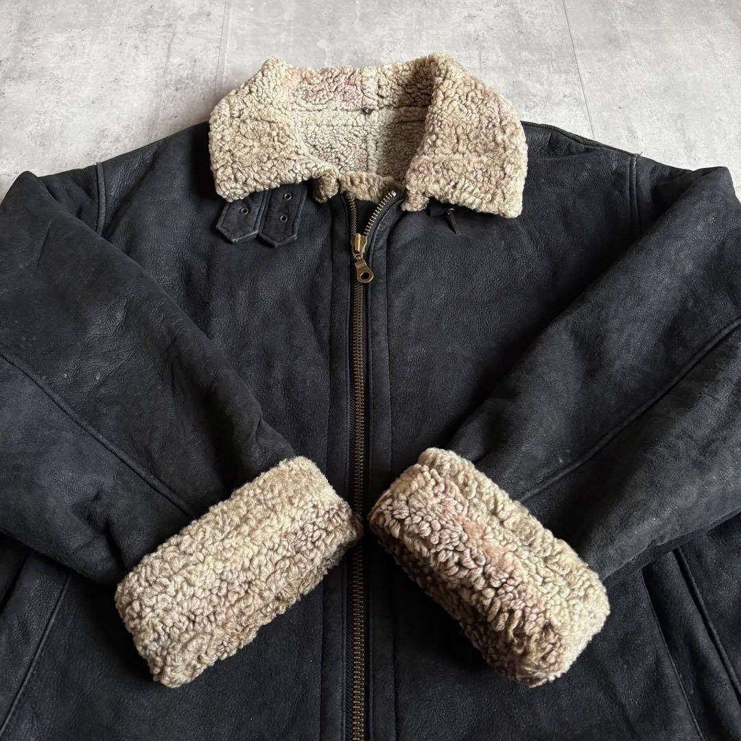 90s vintage】B-3 フライトジャケット ヌバック 本革 墨黒 短丈 - メルカリ