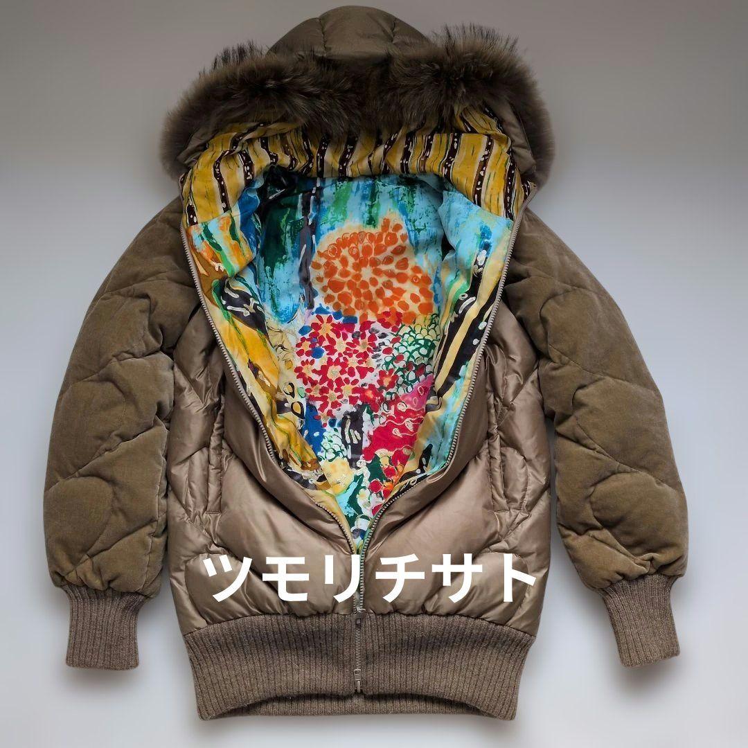 ツモリチサト　ベロア＆シルク異素材ダウンリバーシブルコート　Ｍサイズ