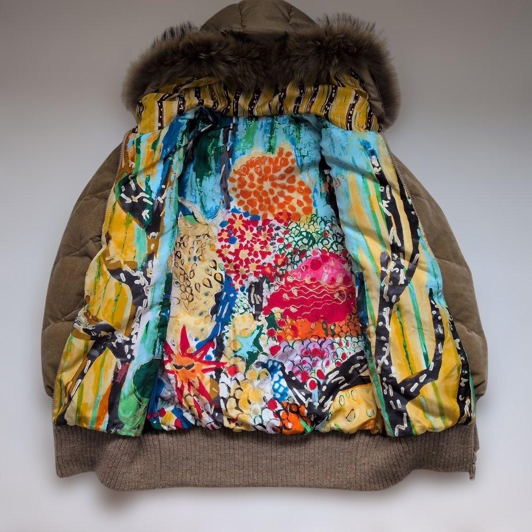 ツモリチサト ベロア＆シルク異素材ダウンリバーシブルコート Mサイズ