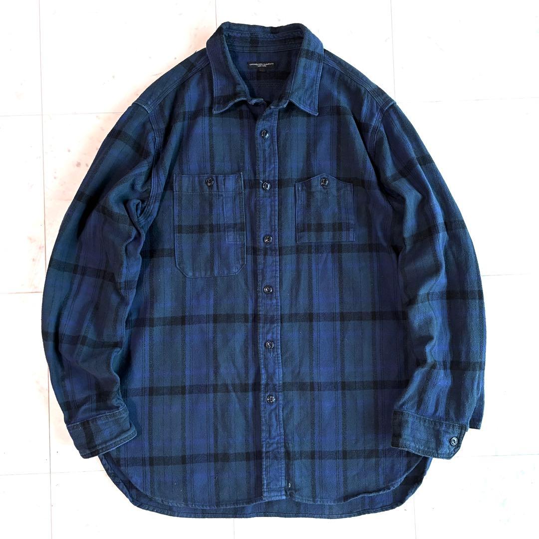 Engineered Garments ネルシャツ ネイビー系 Lサイズ