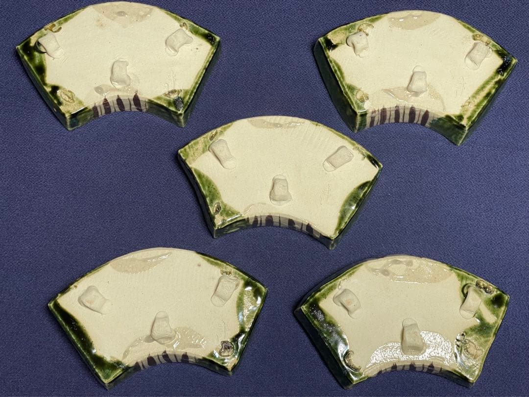 織部 扇面 向付 5客 瀧口喜兵爾 作 箱無し 未使用 - メルカリ