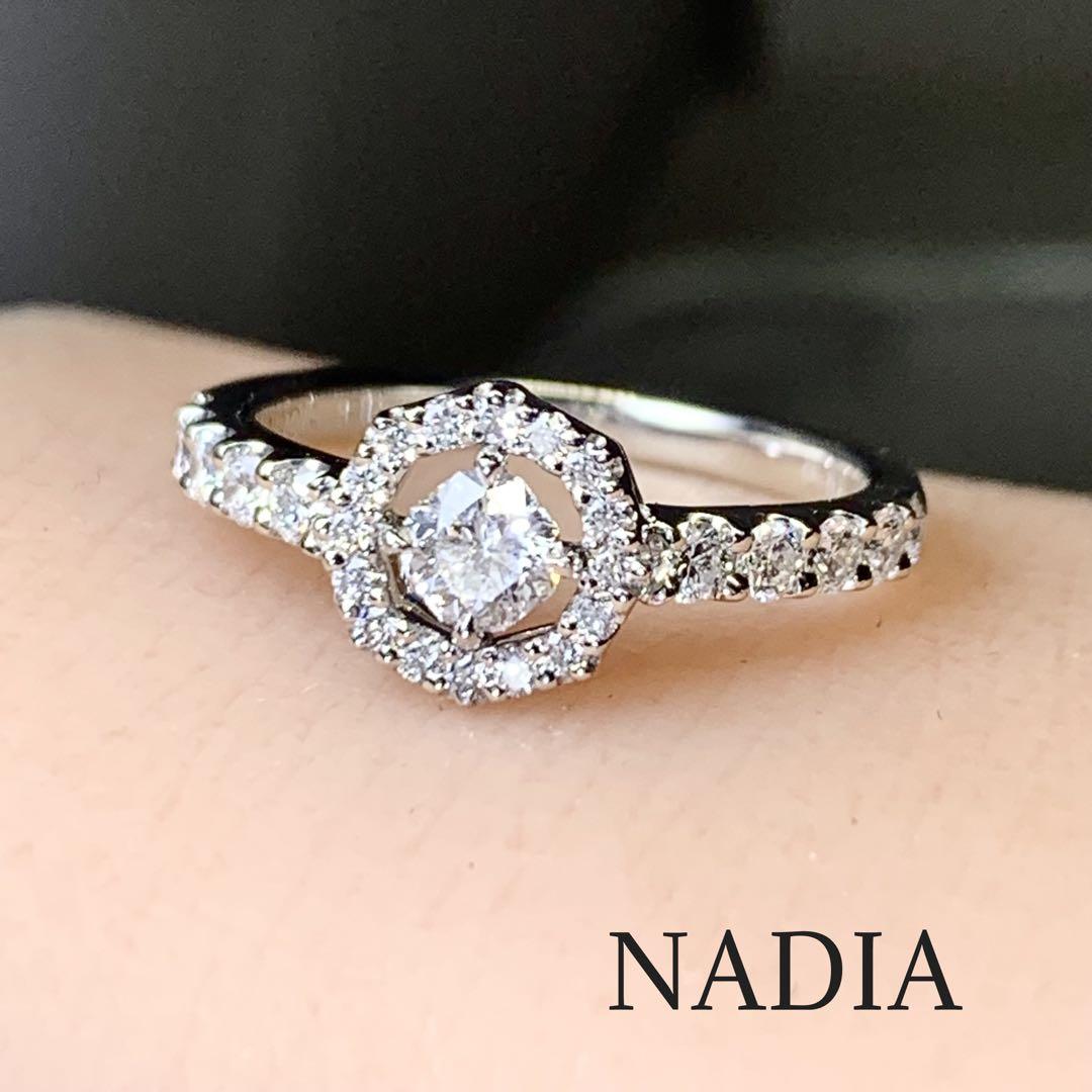 NADIA ナディア　プラチナ　ダイヤモンドリング　エタニティリング
