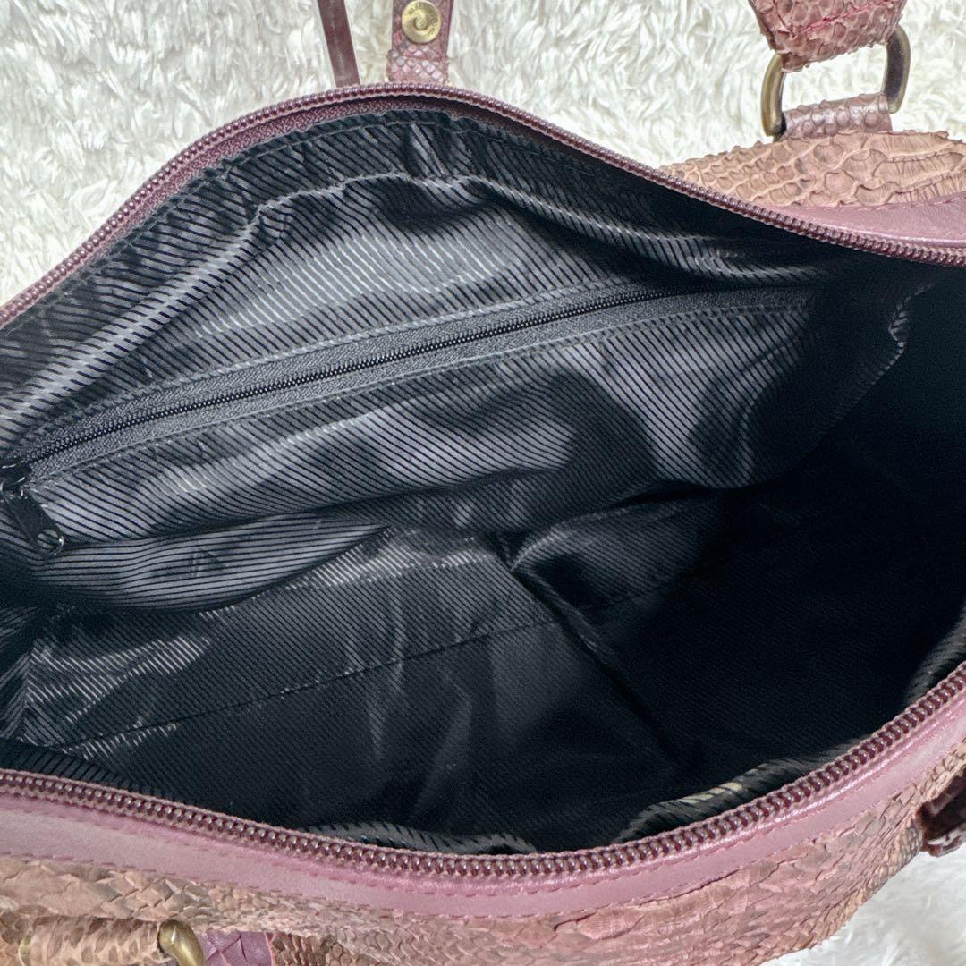 希少カラー】JRA ダイアモンドパイソン ハンドバッグ チャーム付