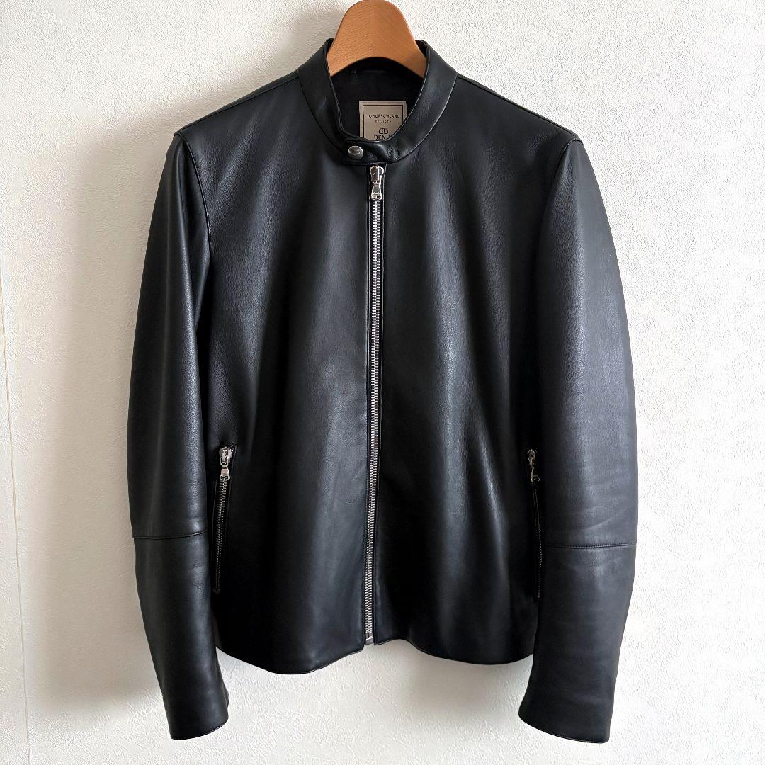 DENIM × TOMORROWLAND ラムレザーシングルライダースジャケット