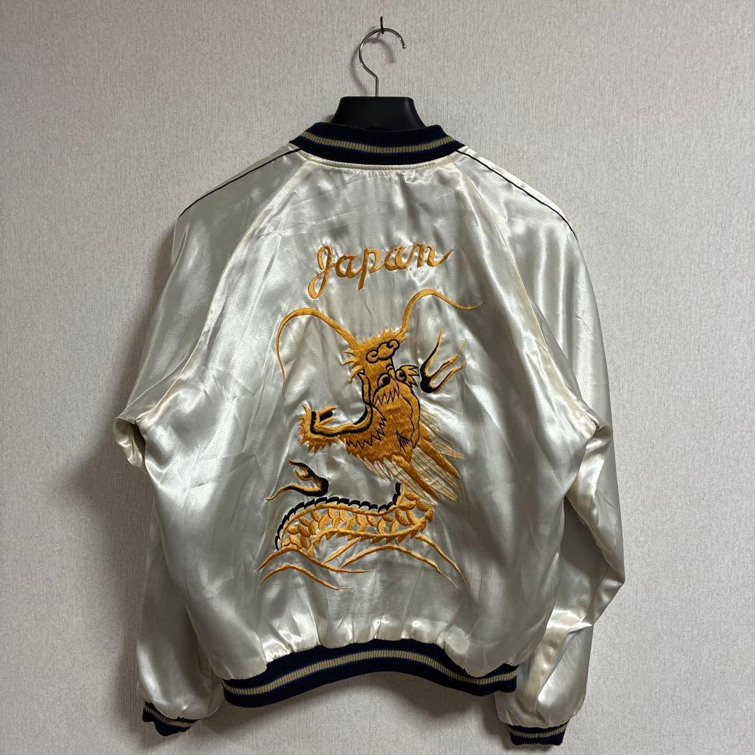 テーラー東洋TT10726サテン髑髏/龍刺繍 リバーシブルスカジャン/スーベニア