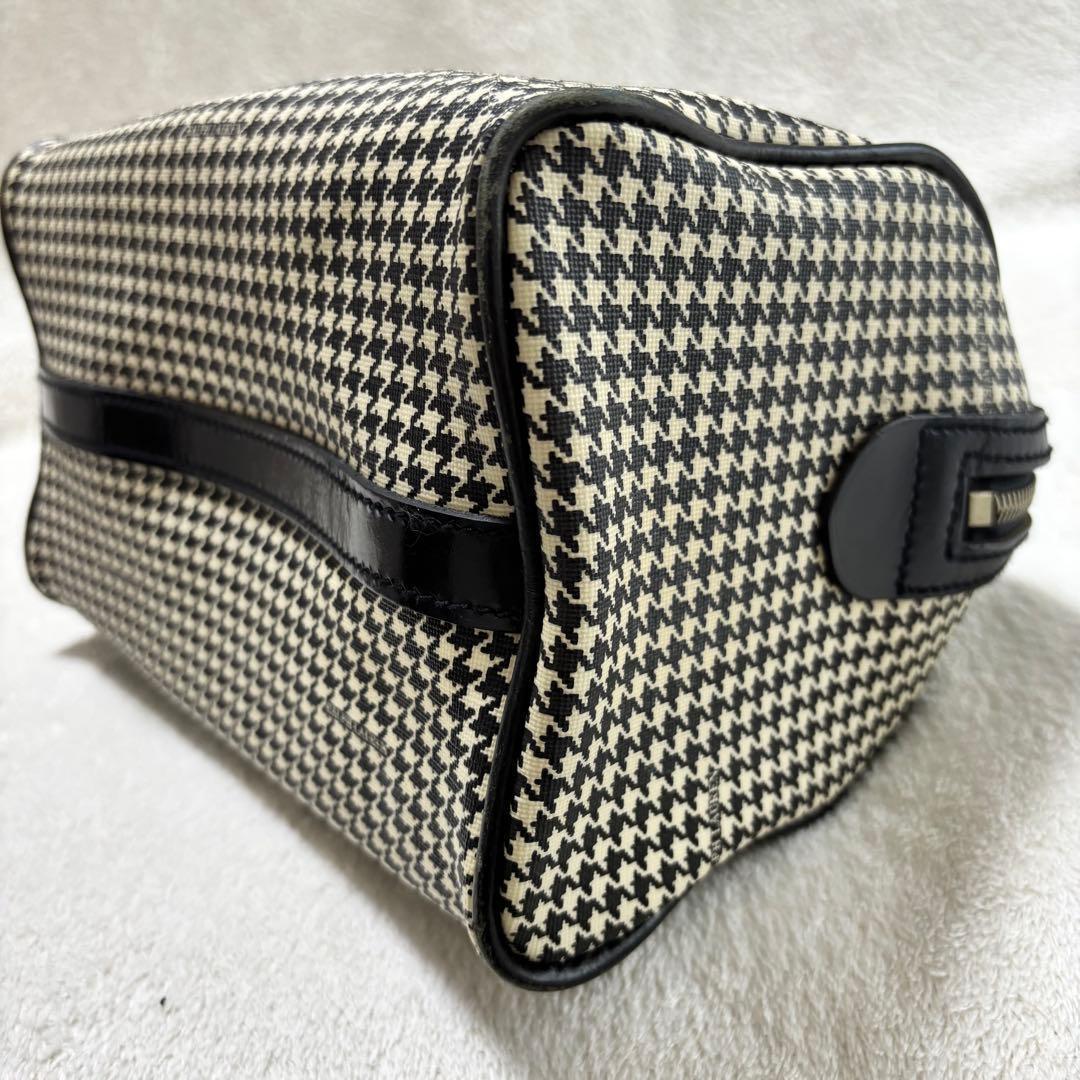 ラルフローレン 千鳥格子柄 ミニボストンバッグ ヴィンテージ PVC