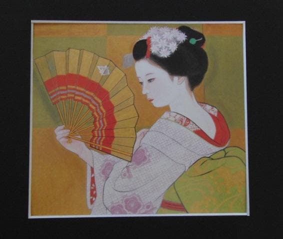 三輪良平、【舞】、希少な大判額装用画集より、美品、日本人画家