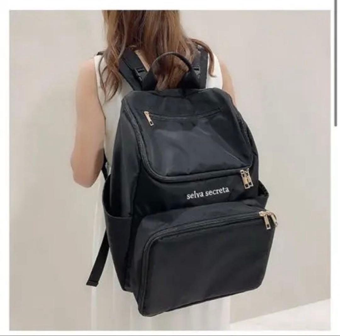 selva secretaマザーズリュック ブラック selva secreta】bucket RUCKSACK(black)
