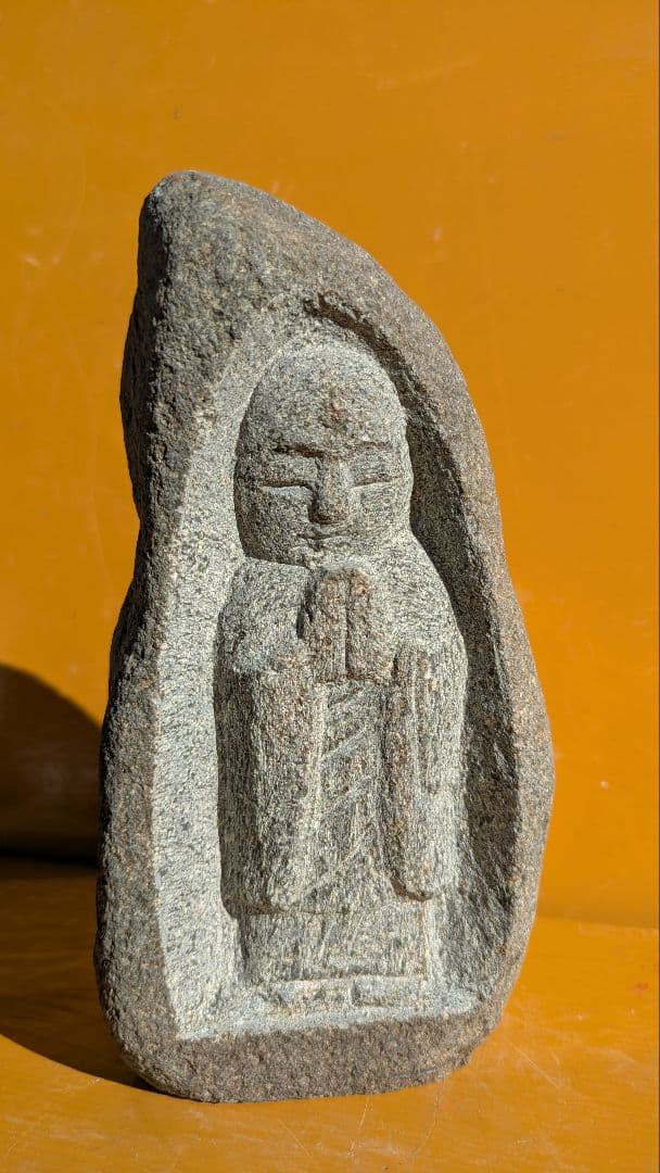石仏、地蔵菩薩、15センチの地蔵、倉田辰彦作