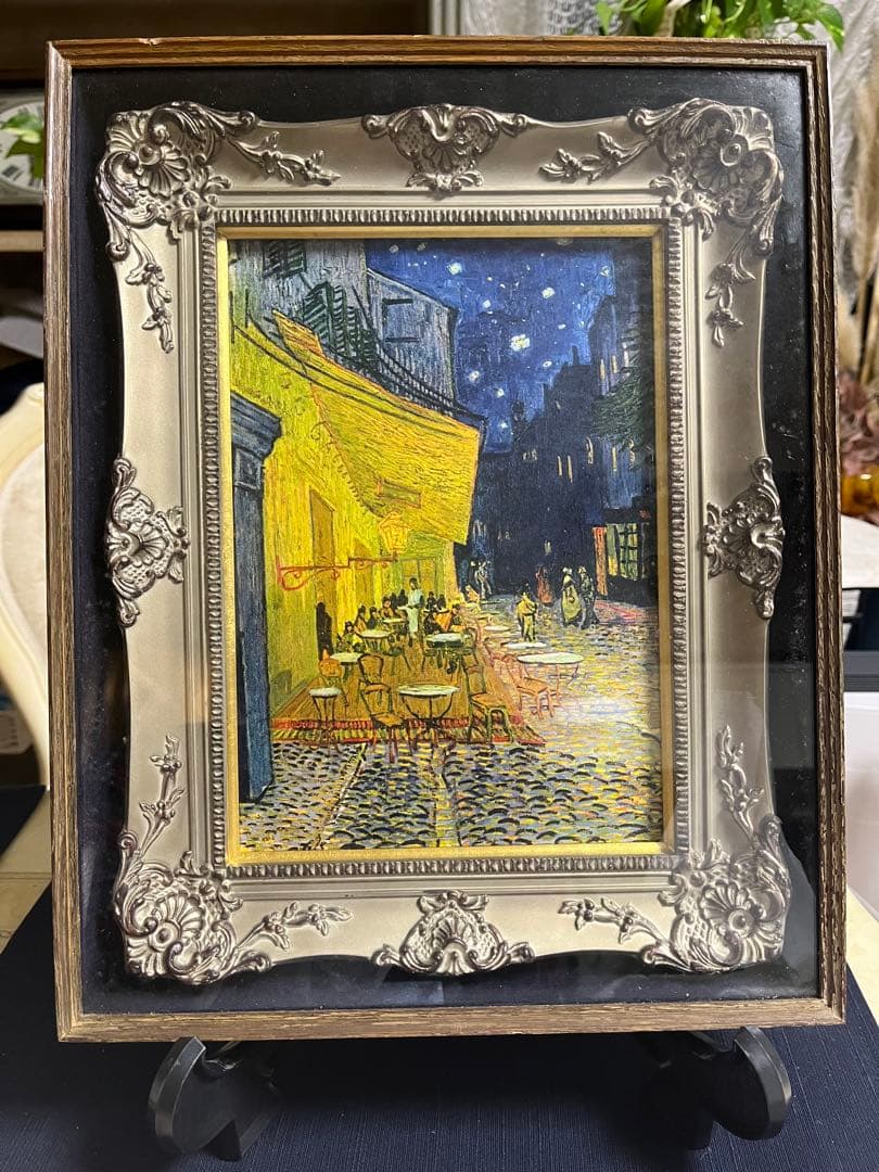 佐伯祐三、カフェのテラス (二)、希少画集画、新品高級額装付