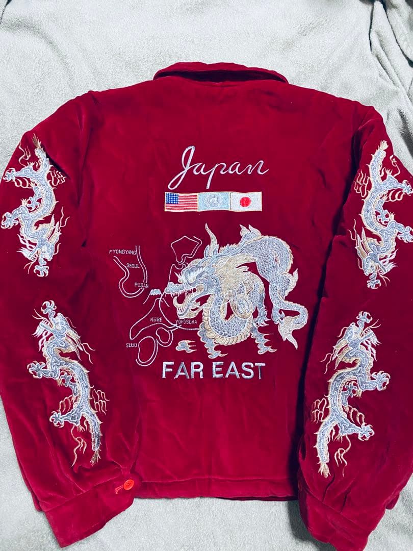 90s 美品 CORSAIRE 別珍 龍 日本限定 スカジャン vintage