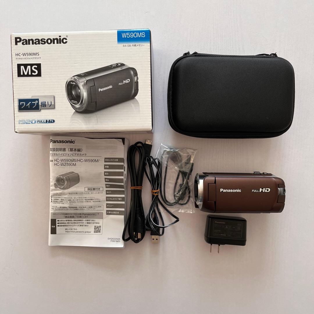 【美品】パナソニック HDビデオカメラ サブカメラ付+純正対応キャリングケース パナソニック HDビデオカメラ V480MS/ V360MS/W580M/HC-W590M保護