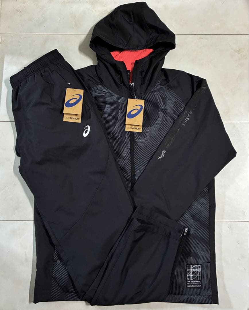 ま*と様 【新品】ASICS/裏トリコットグラフィック ウインドブレーカーフーデ