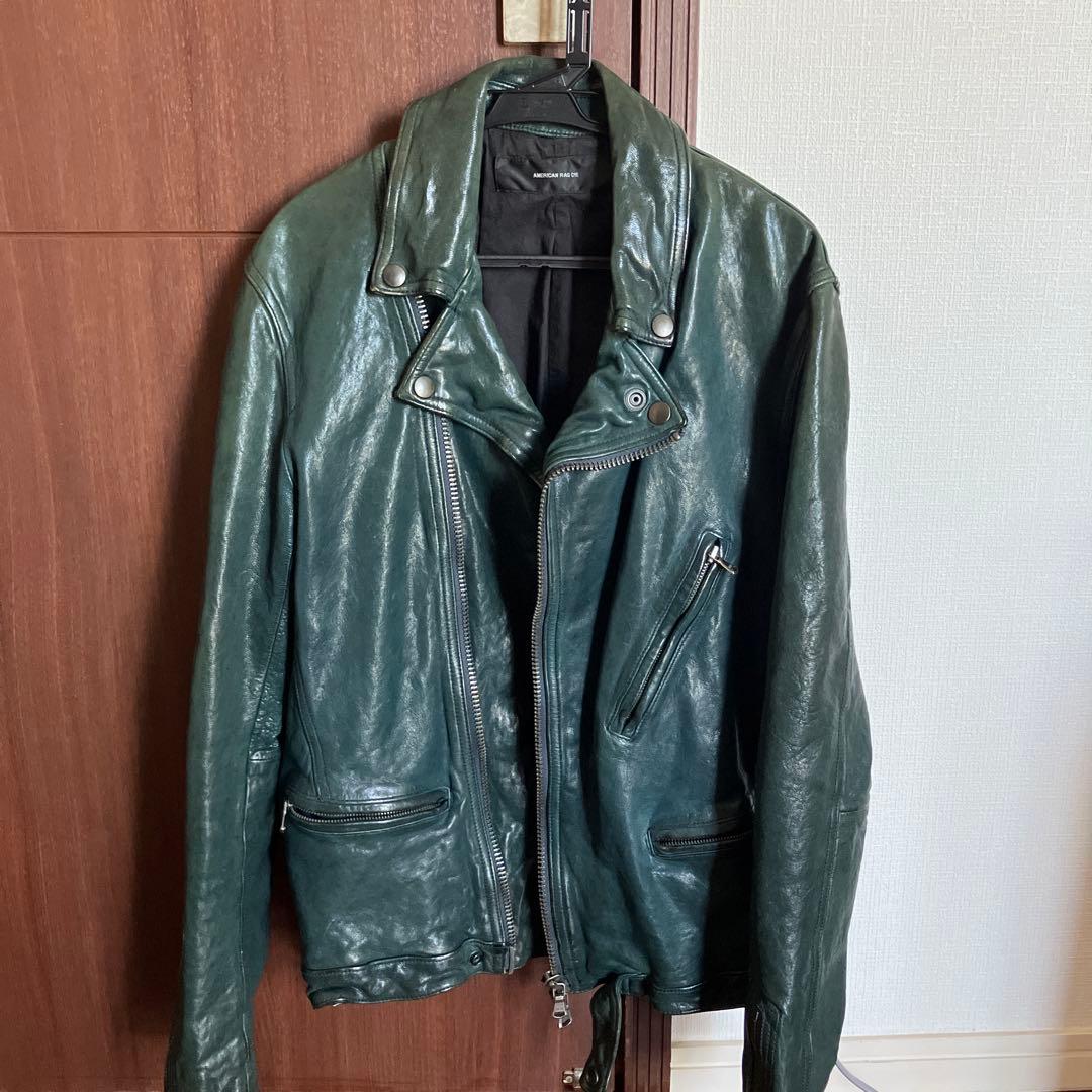 AMERICAN RAG CIE ダブルライダースジャケット シワ加工 サイズ2