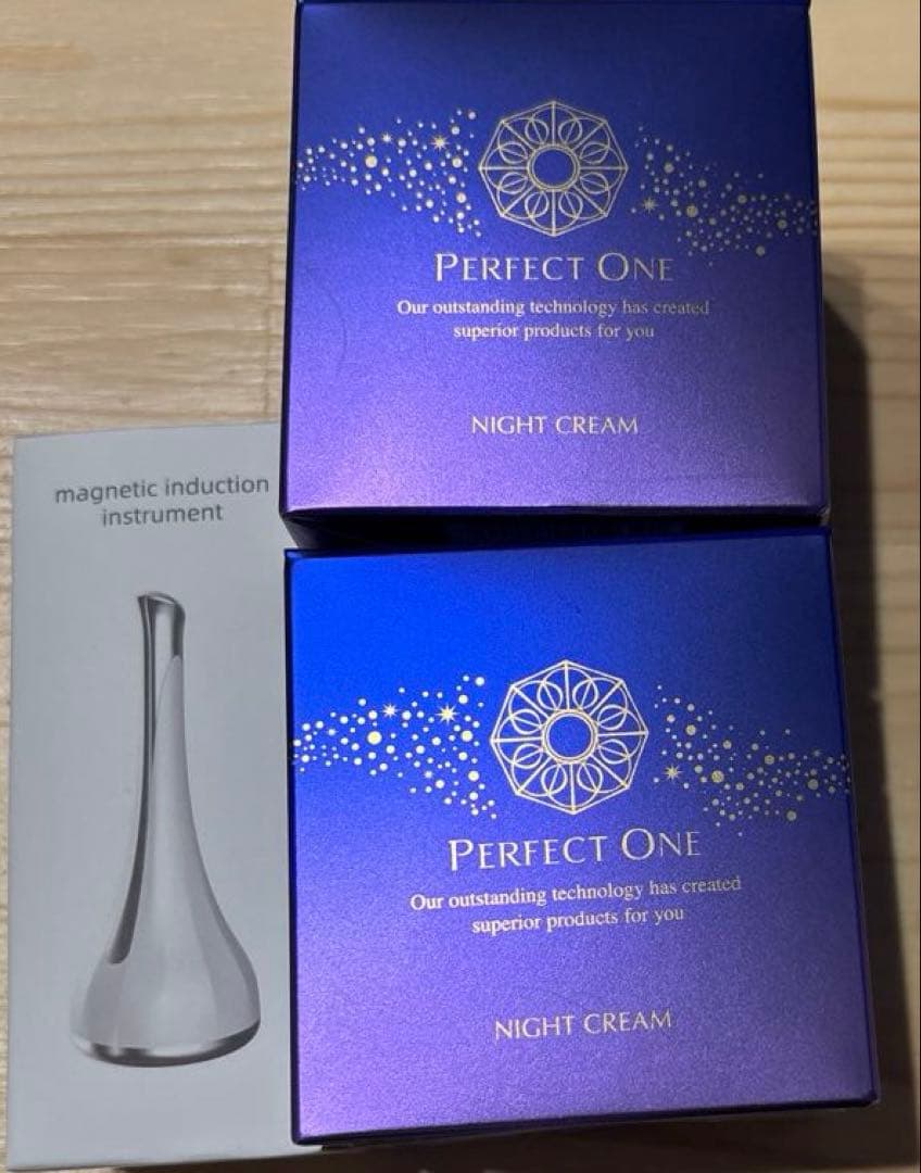 新日本製薬 パーフェクトワン SPナイトクリーム 33g ×2点 美顔器付き