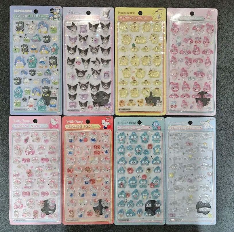 ボンボンドロップシール サンリオ 第1弾 ８枚 楽天市場】サンリオキャラクターズ ボンボンドロップシール 8柄 [M便 1