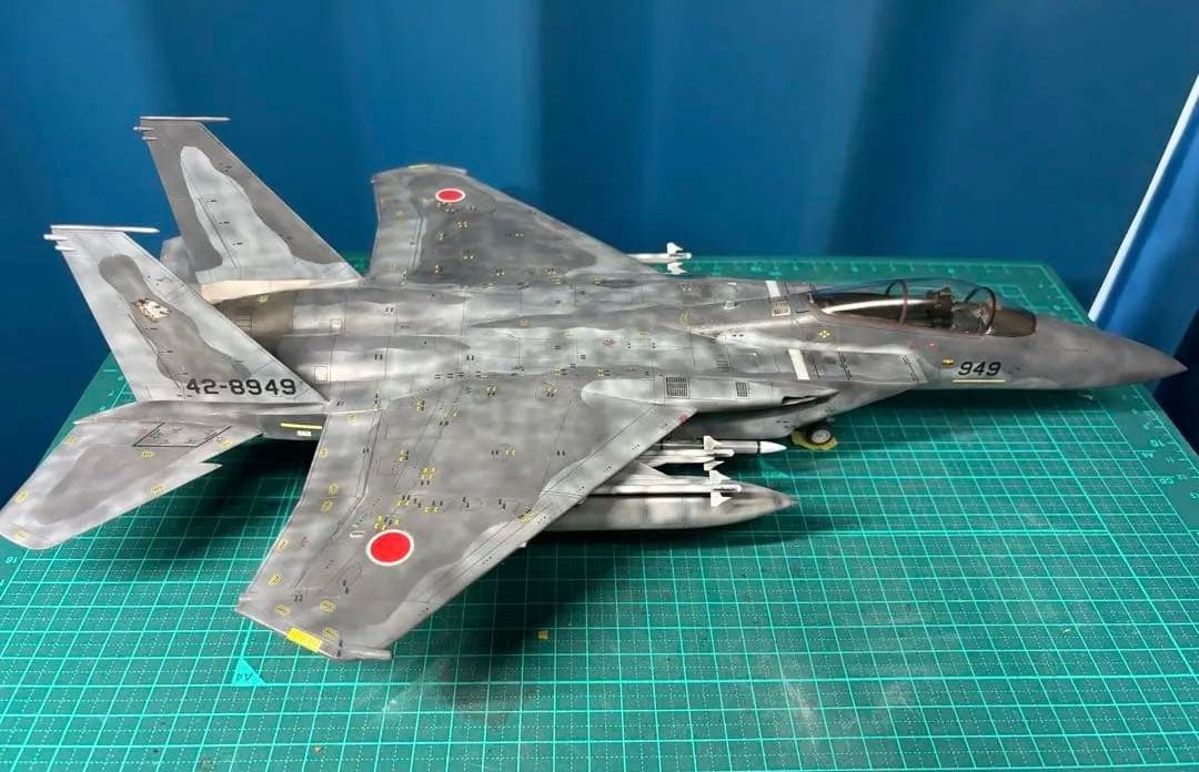 戦闘機　プラモデル完成品　ハセガワ　1/48 F-15J イーグル　航空自衛隊 飛行機模型製作代行品】1/48「F-15J イーグル 航空自衛隊」完成品