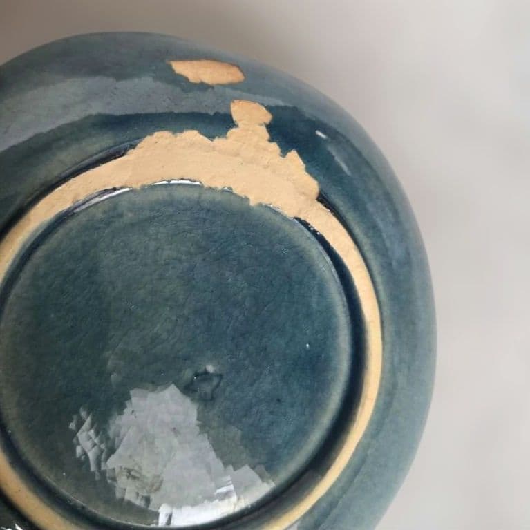 淡路 珉平焼 小皿 ドラゴン 龍 江戸 明治 アンティーク 骨董 金継ぎ