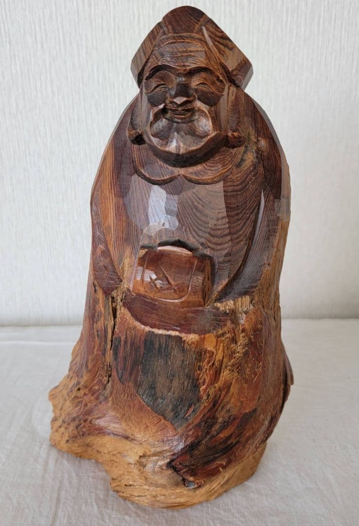 木製 大黒様　木彫り　置物　工芸品　縁起物