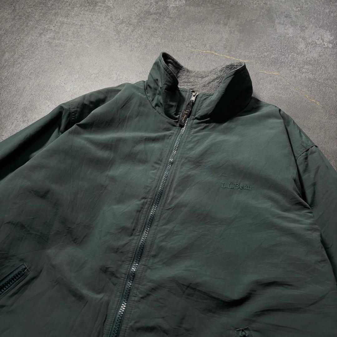 L.L.Bean エルエルビーンウォームアップジャケットグリーンフリース古着XL
