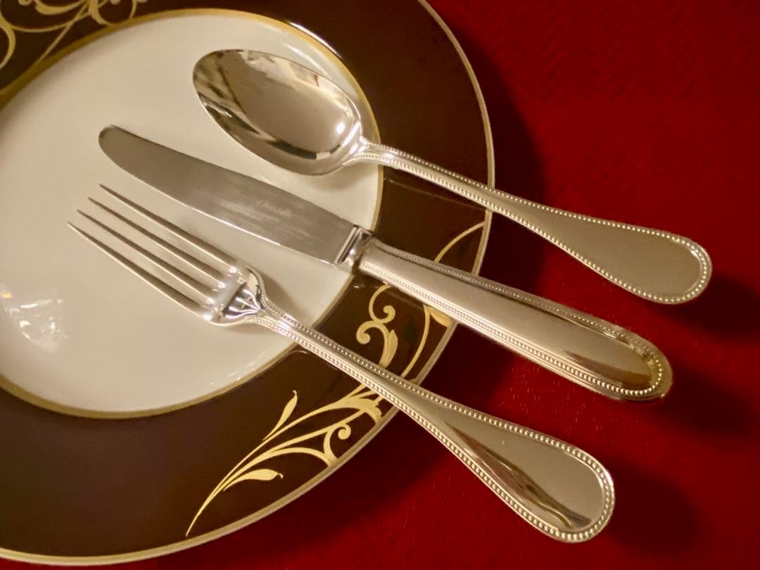 【☆美品☆】クリストフル パール テーブルサイズ カトラリーセット