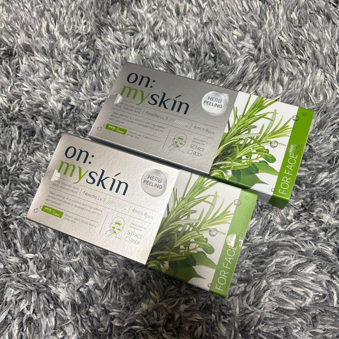 【新品未開封】on: myskin ハーブピーリング 4ml×8包　4箱セット