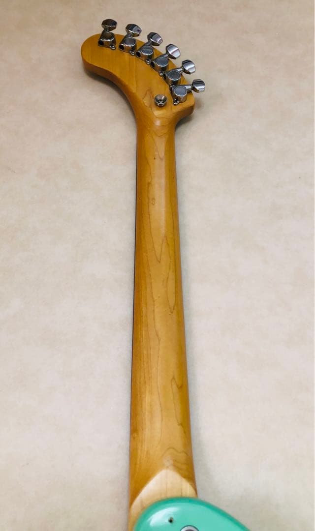 美品】ZO-3 ミントグリーン アンプ内蔵ミニギター ヘッドフォン端子付