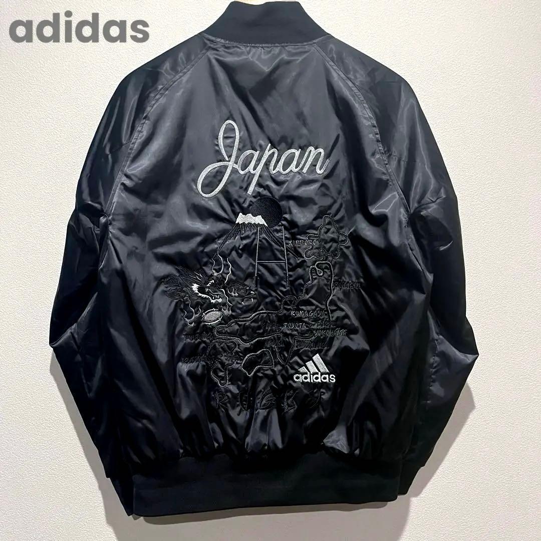 adidas ALL BLACKS 中綿入りスカジャン　Mサイズ 美品