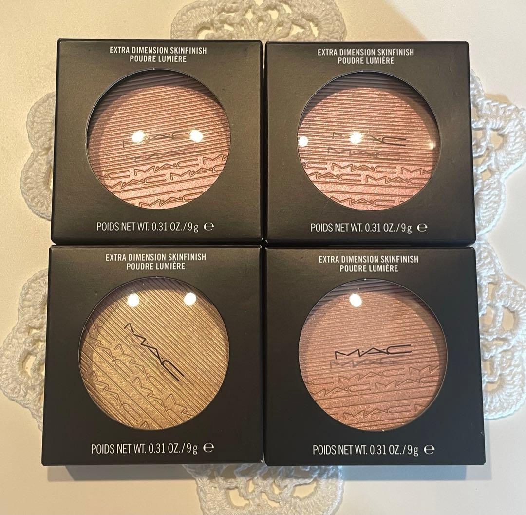 【新品未使用】MAC エクストラ ディメンション スキンフィニッシュ 4個セット M・A・C（マック） 並行輸入品 エクストラ ディメンション スキン